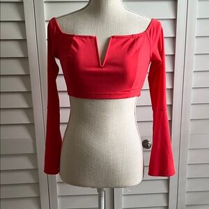 Bell Sleeved Crop Top